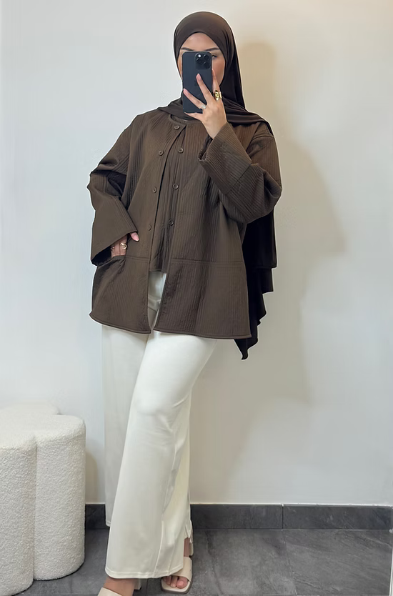 Veste matelassée 2en1 - marron -