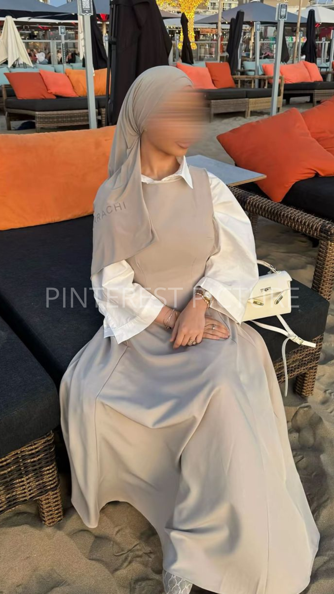 Robe classique sans manches - beige -