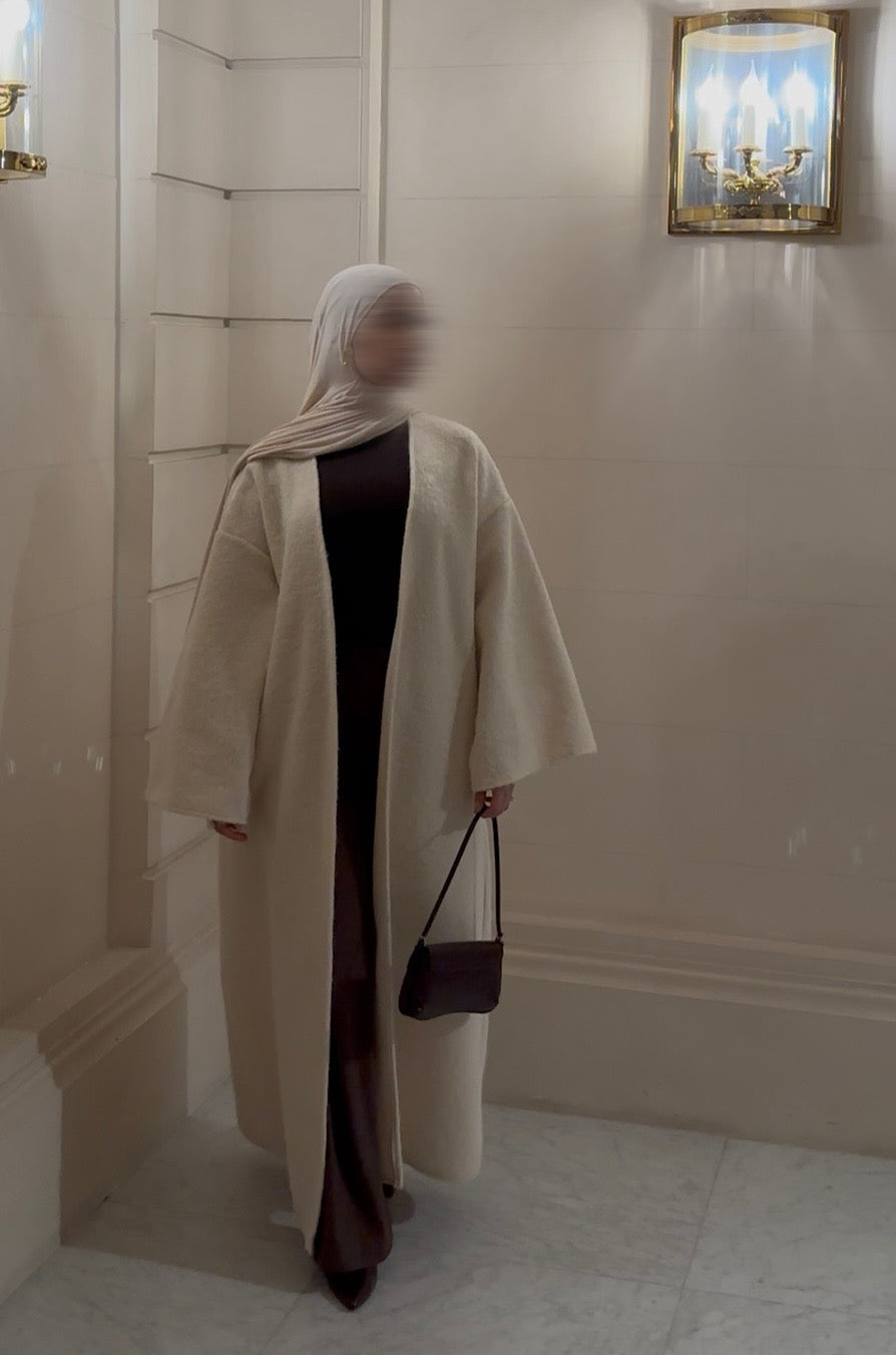 Manteau-kimono long - écru -