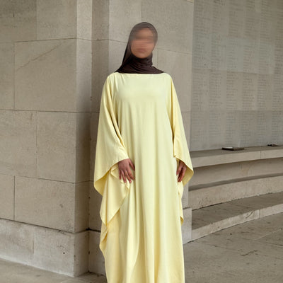 Abaya Ameera - jaune beurre -