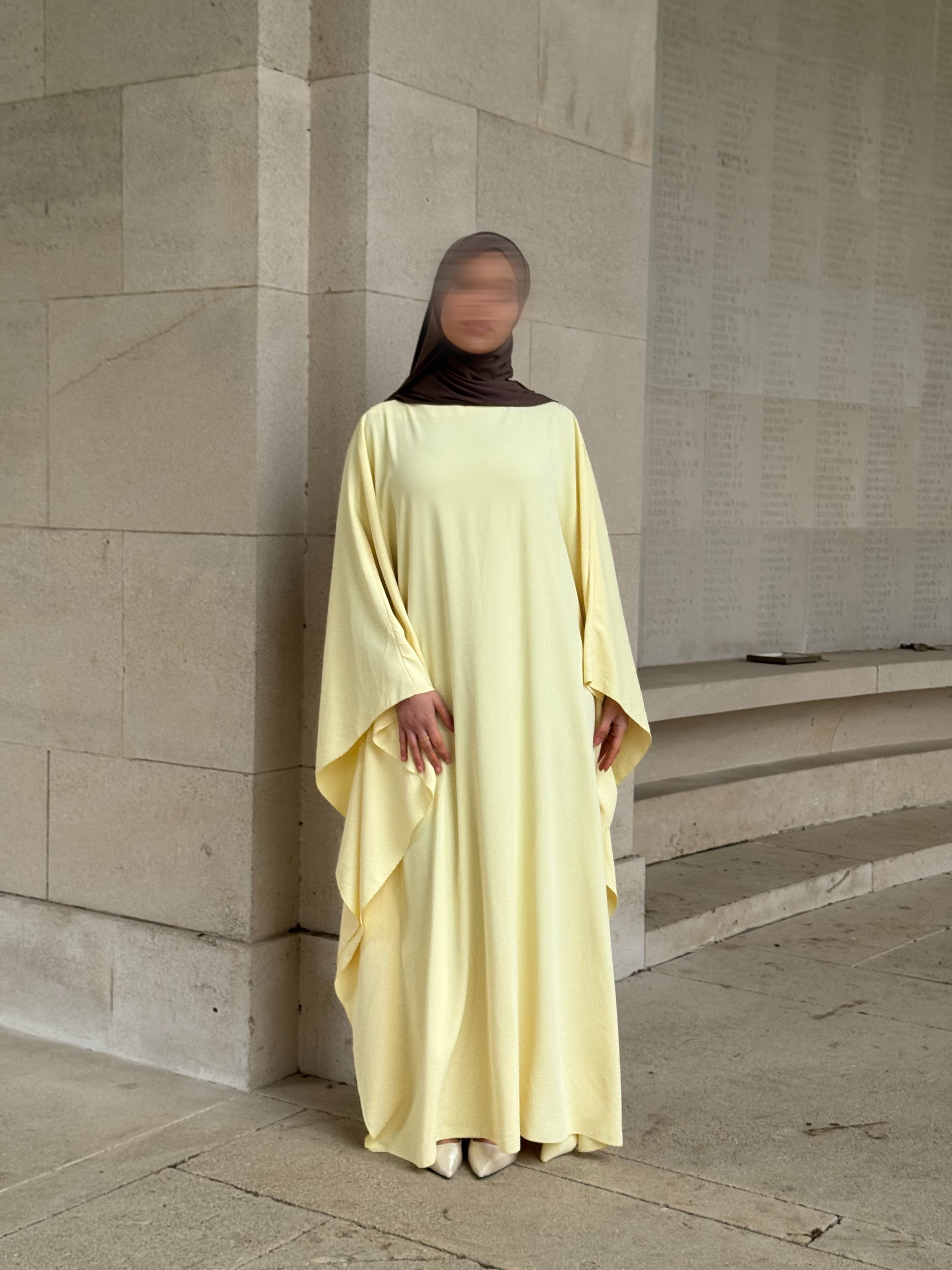 Abaya Ameera - jaune beurre -