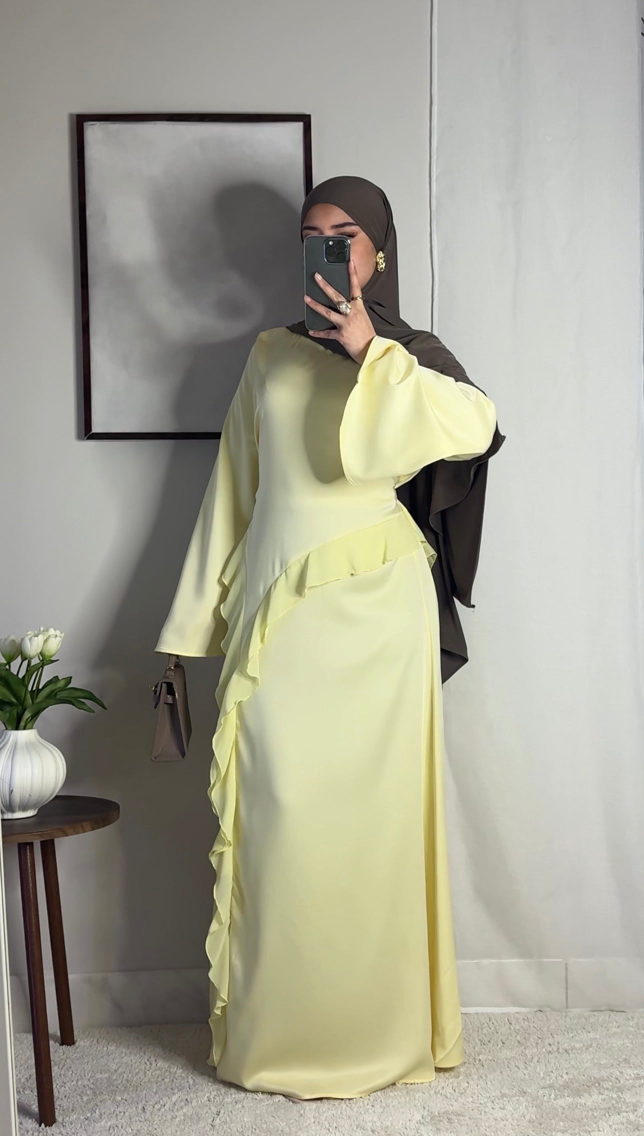 Robe Amina - jaune beurre -