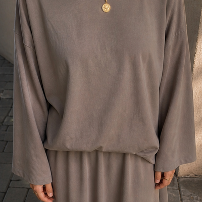 T-shirt dünya 100% coton - taupe -