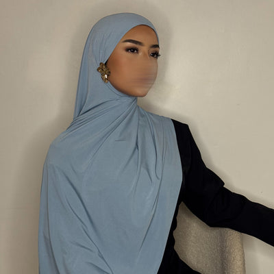 Hijab Jersey Premium - bleu bébé -