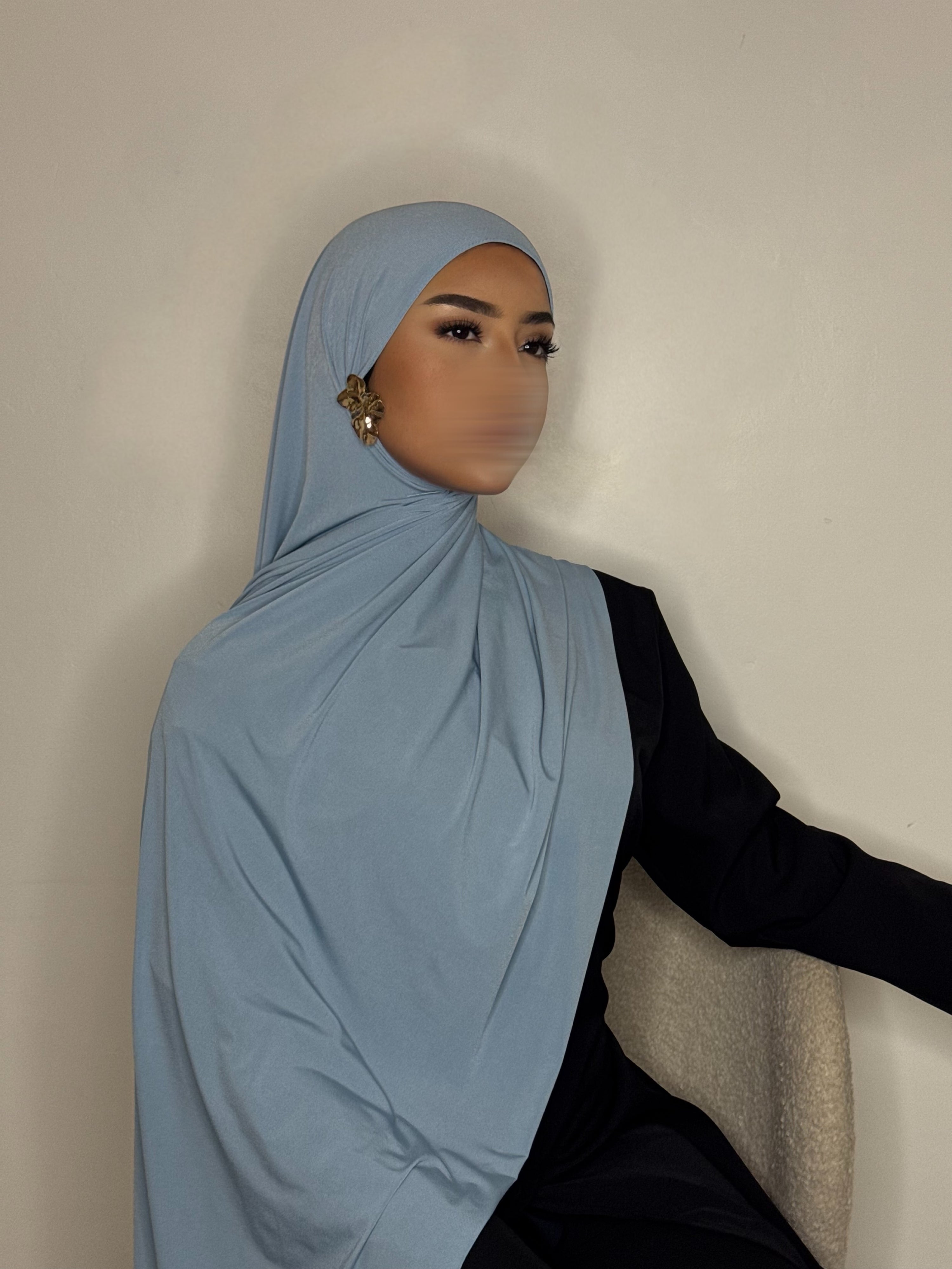 Hijab Jersey Premium - bleu bébé -