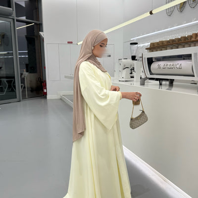 Abaya Nihel 4 pièces - jaune beurre - [PRÉCOMMANDE]
