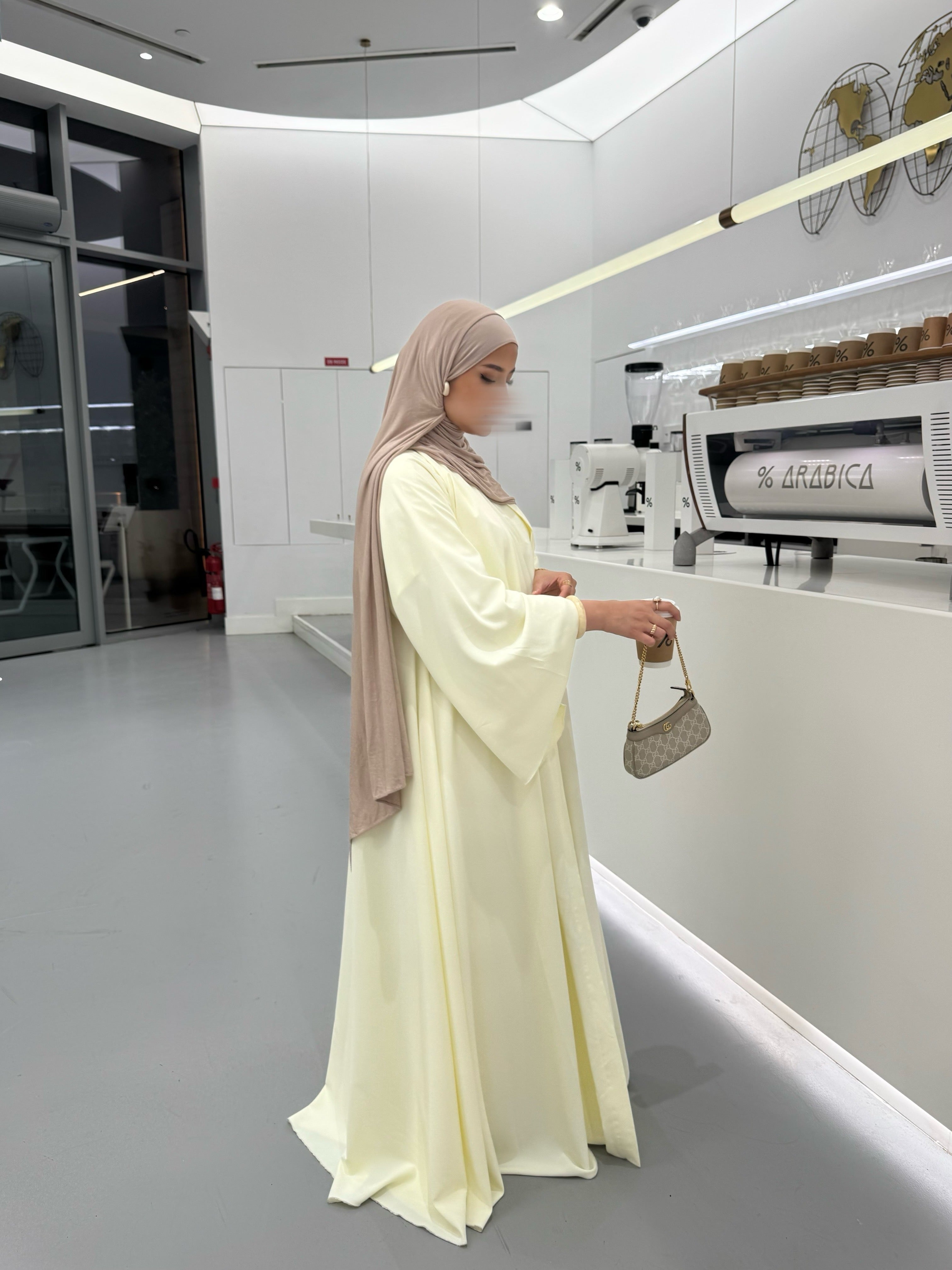 Abaya Nihel 4 pièces - jaune beurre - [PRÉCOMMANDE]