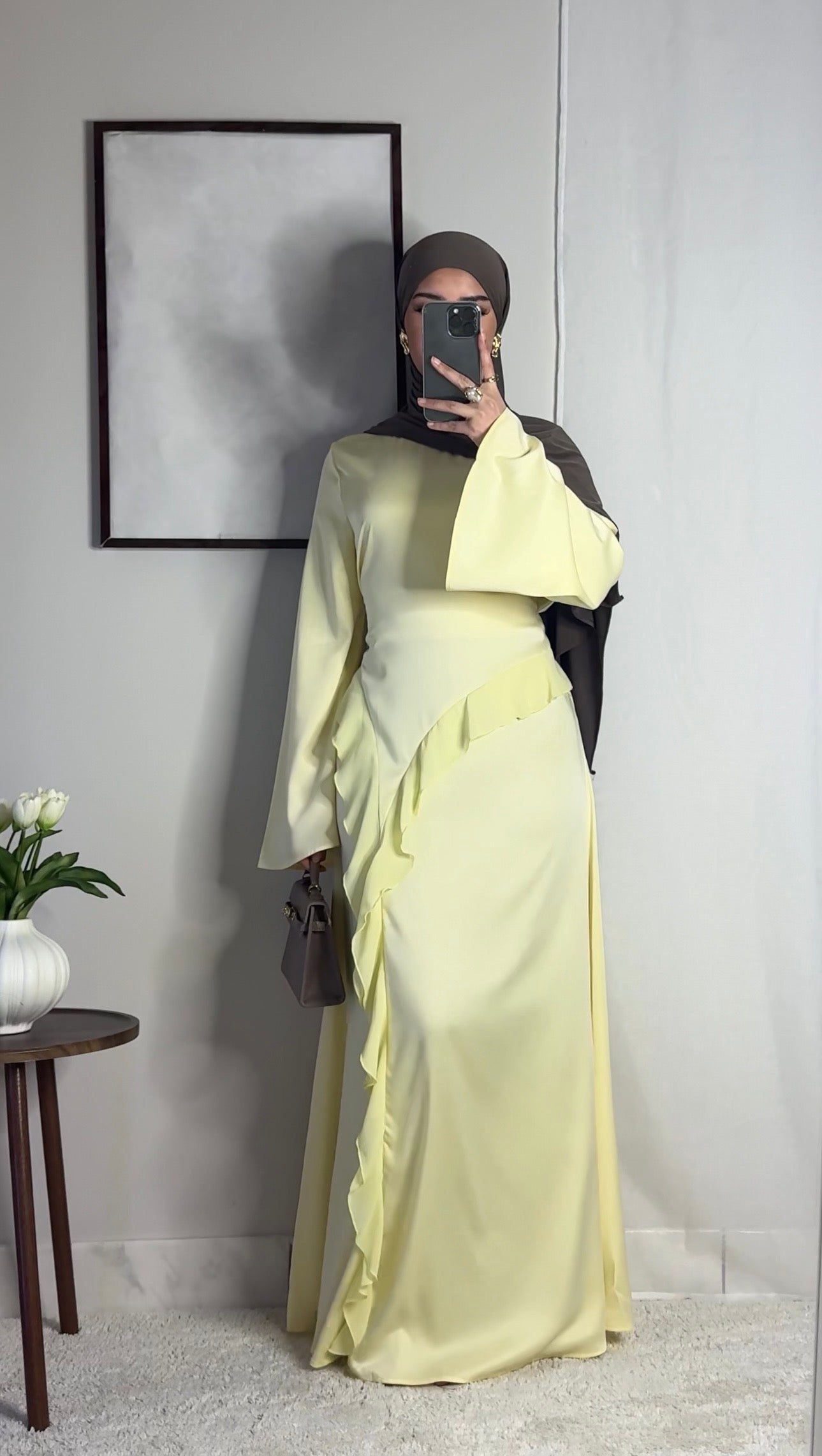 Robe Amina - jaune beurre -