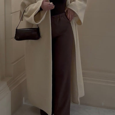 Manteau-kimono long - écru -