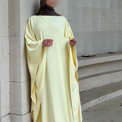 Abaya Ameera - jaune beurre -
