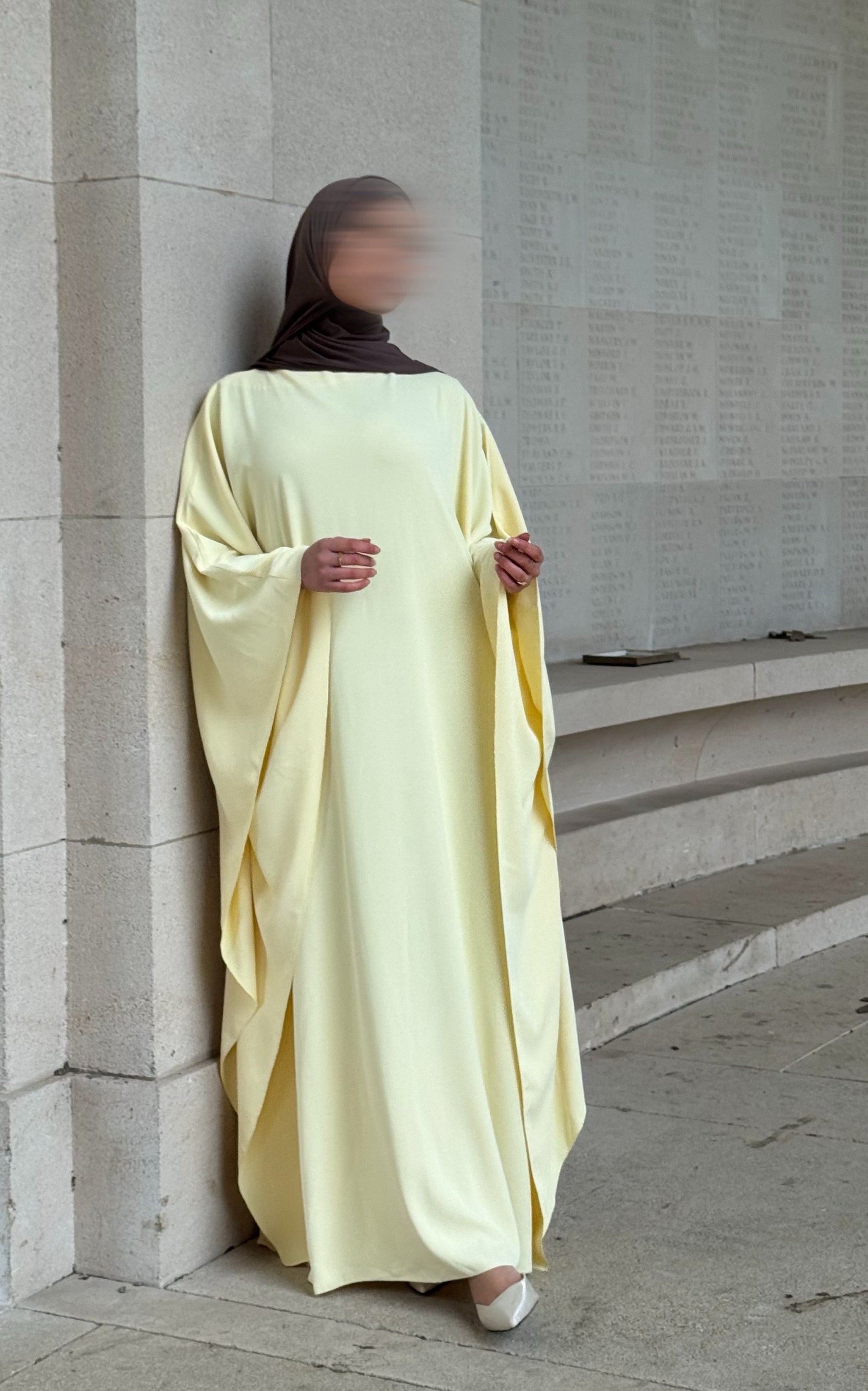 Abaya Ameera - jaune beurre -