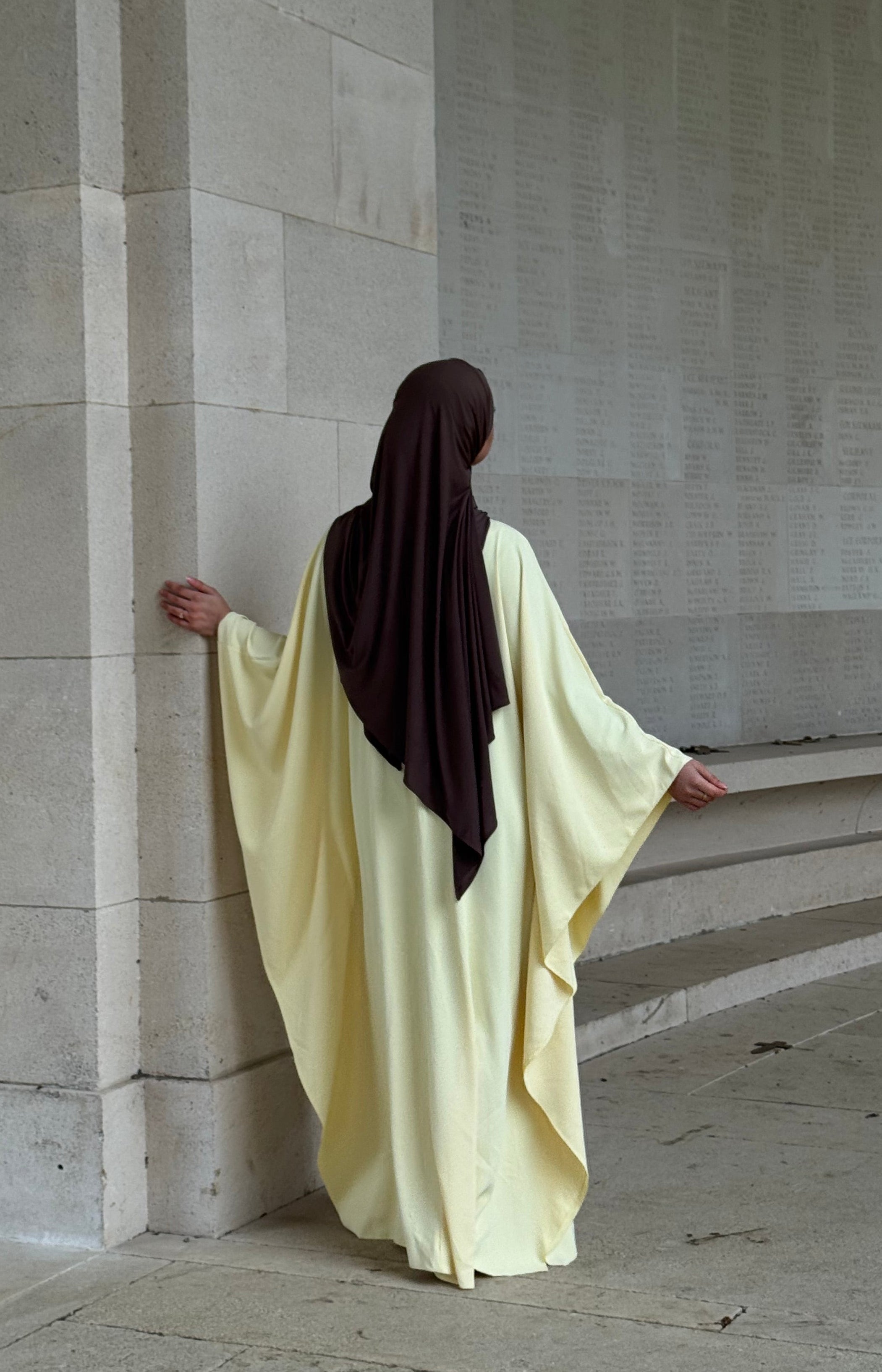 Abaya Ameera - jaune beurre -