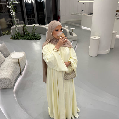 Abaya Nihel 4 pièces - jaune beurre - [PRÉCOMMANDE]