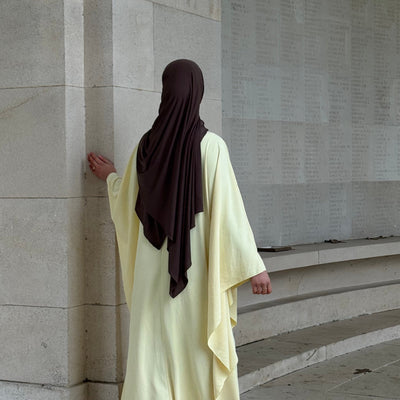 Abaya Ameera - jaune beurre -