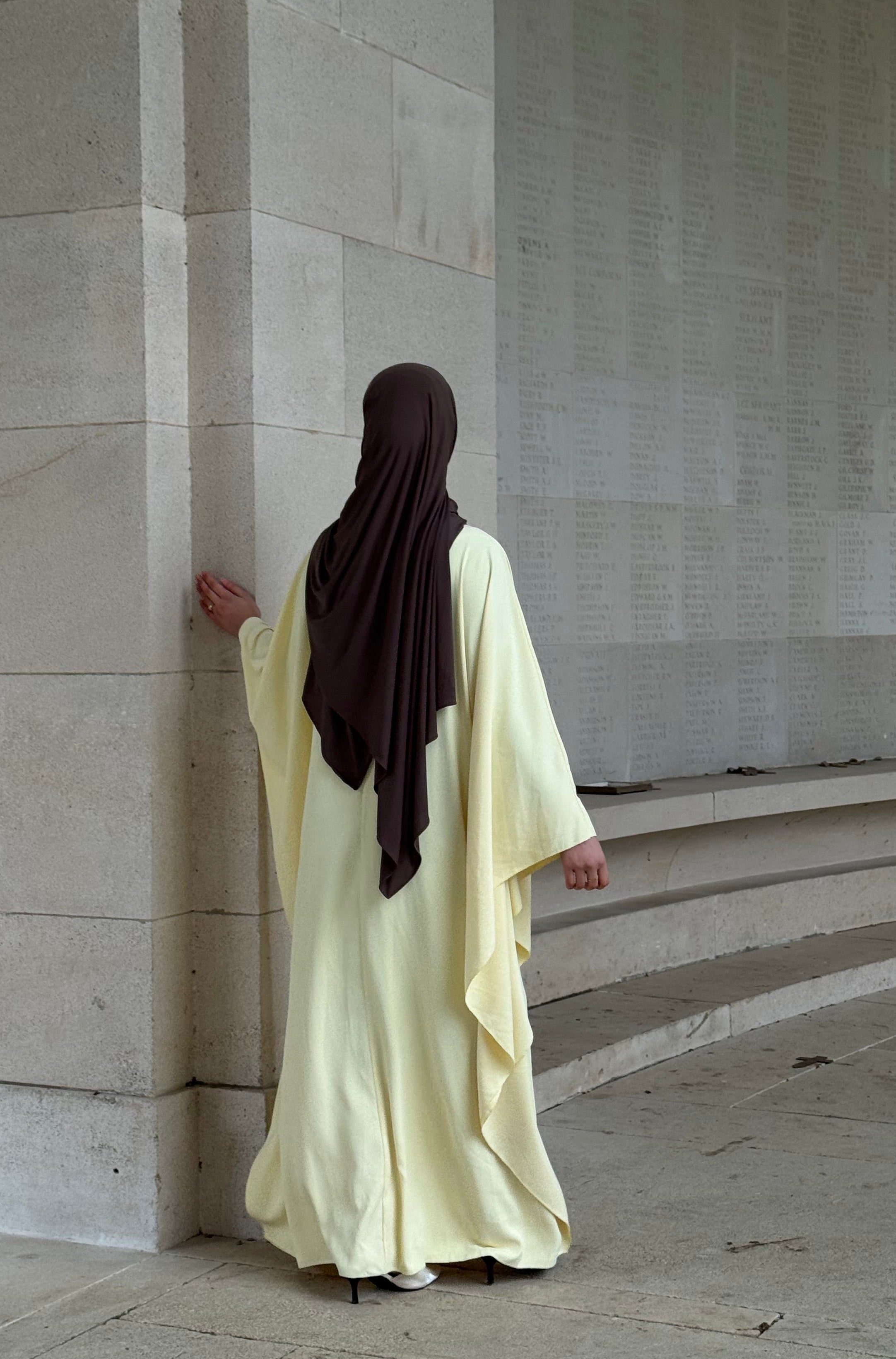 Abaya Ameera - jaune beurre -