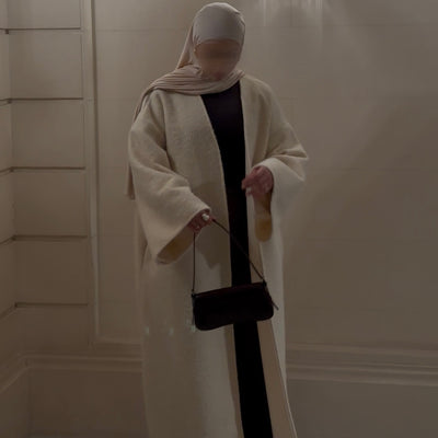 Manteau-kimono long - écru -