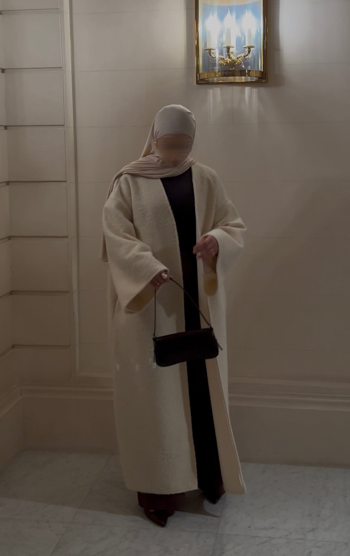 Manteau-kimono long - écru -