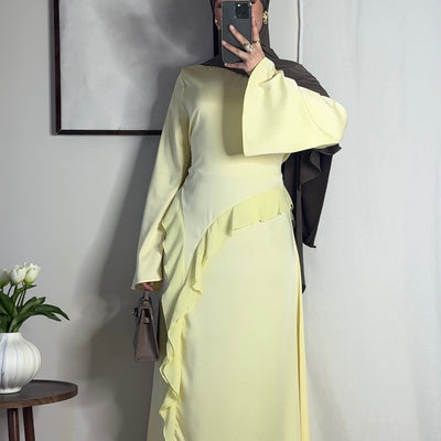 Robe Amina - jaune beurre -