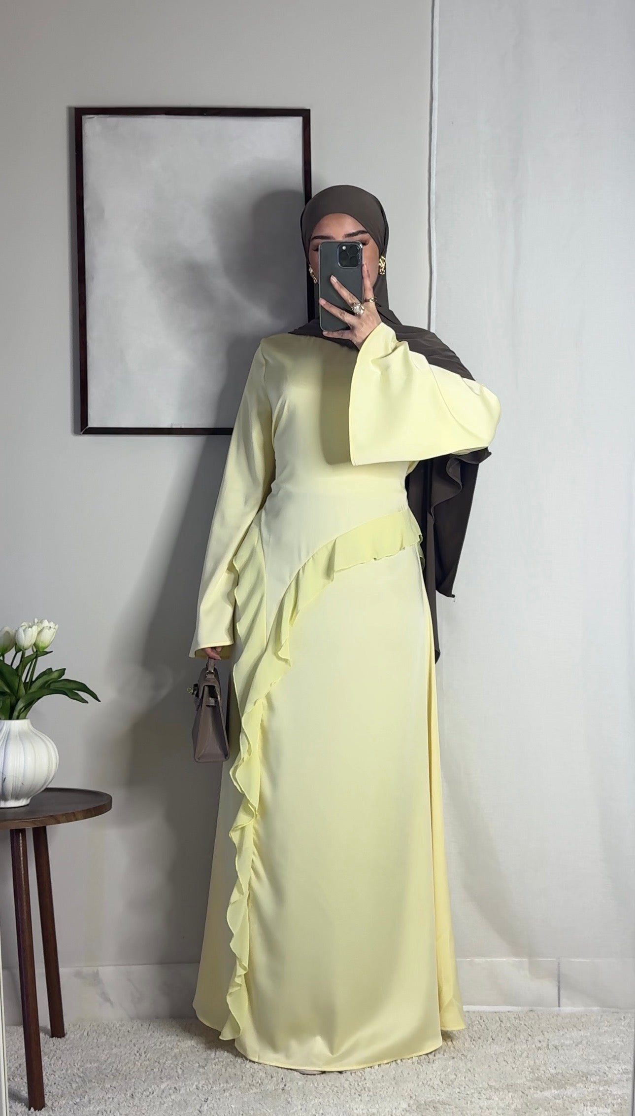 Robe Amina - jaune beurre -