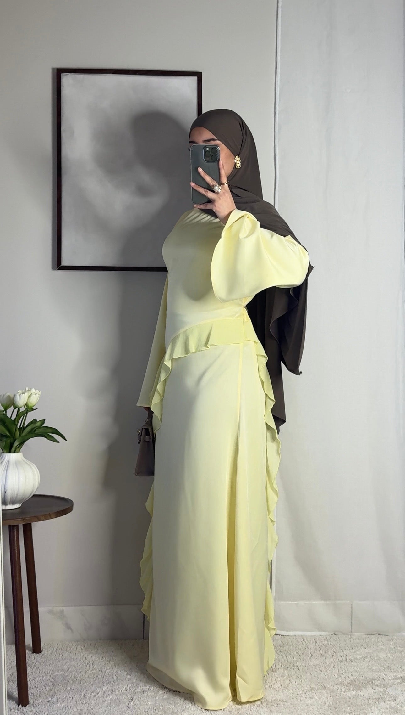 Robe Amina - jaune beurre -