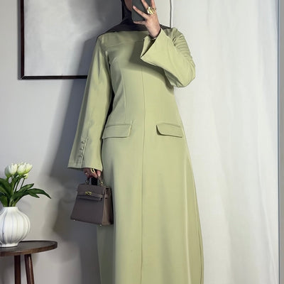 Robe longue structurée - vert mint -