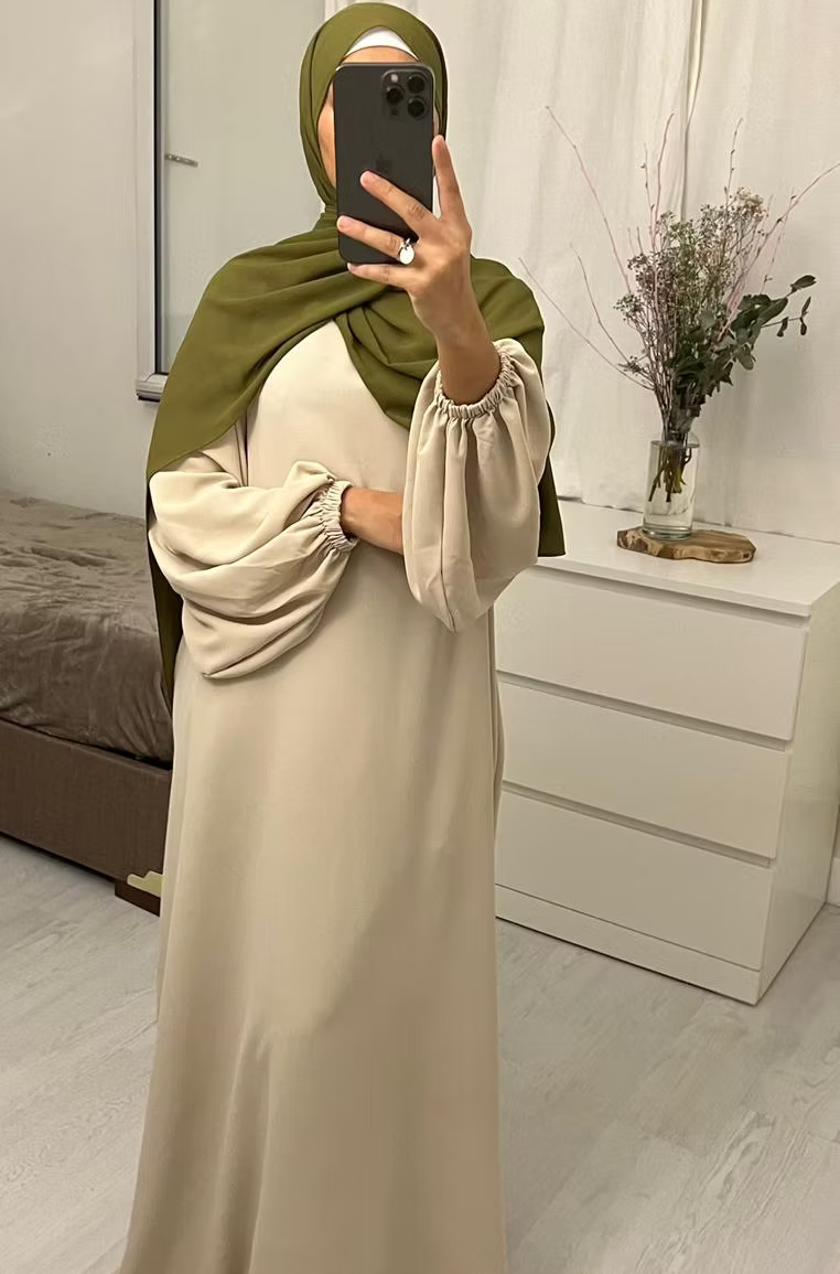 Abaya Puffy - beige -