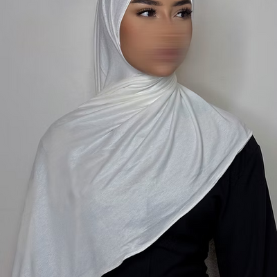Hijab Jersey coton - blanc -