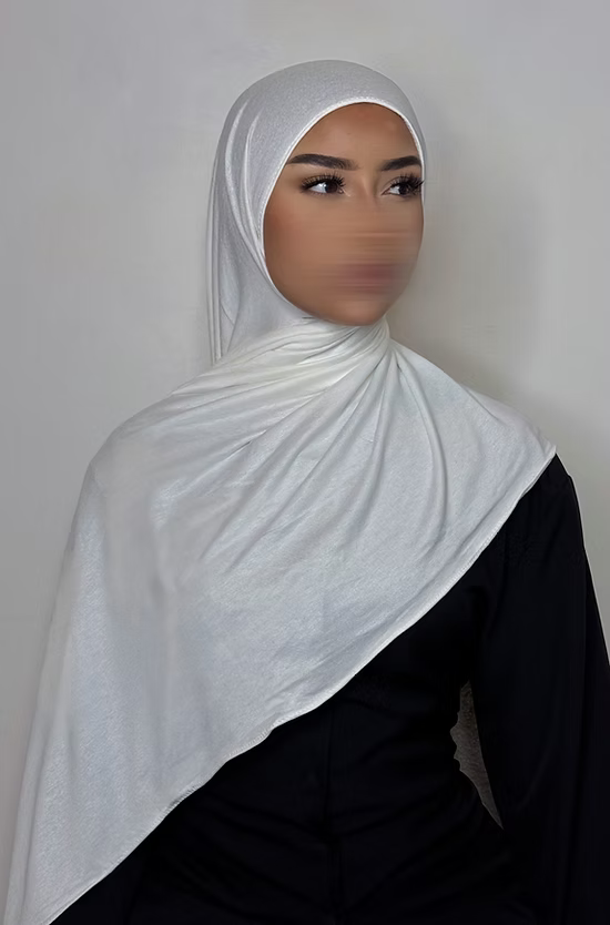Hijab Jersey coton - blanc -