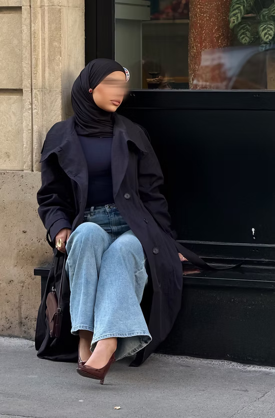 Trench-coat col bâteau - noir -