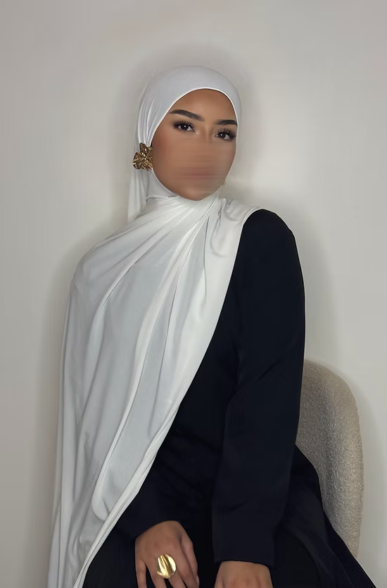 Hijab Jersey premium Luxe - blanc -