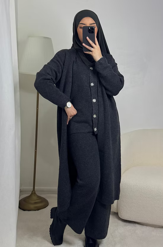 Ensemble Malak - gris/noir -