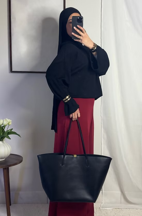 Pantalon fluide palazzo - bordeaux