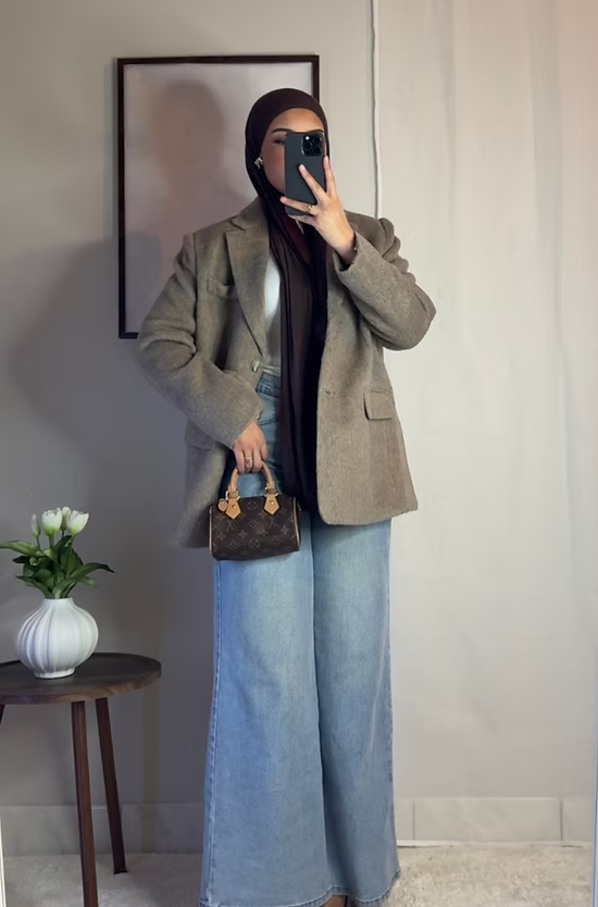 Blazer fourrure - taupe -