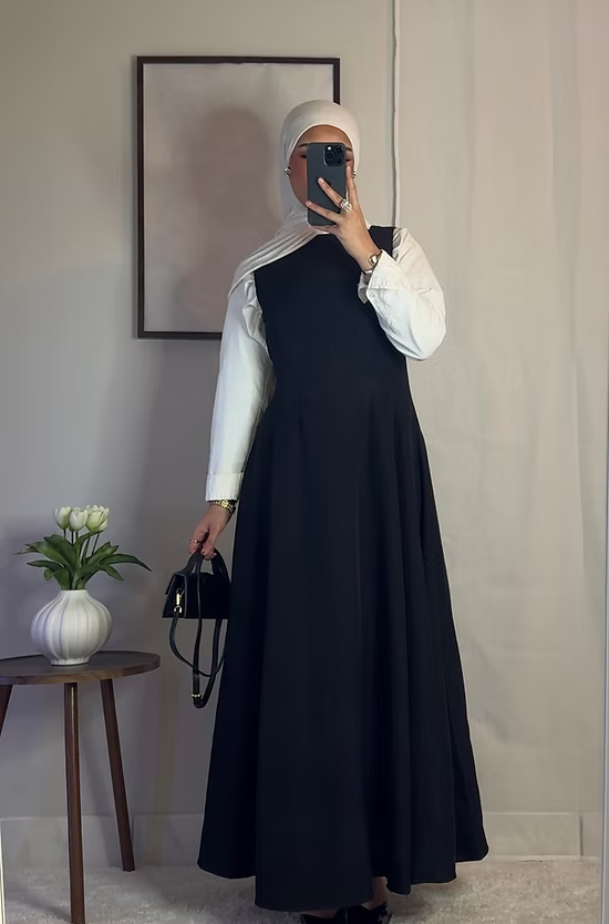 Robe classique sans manches - noir -