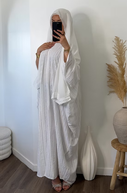 Abaya Dubai Mira - blanc -