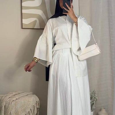 Jupe à pinces - blanc -