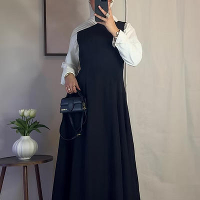 Robe classique sans manches - noir -