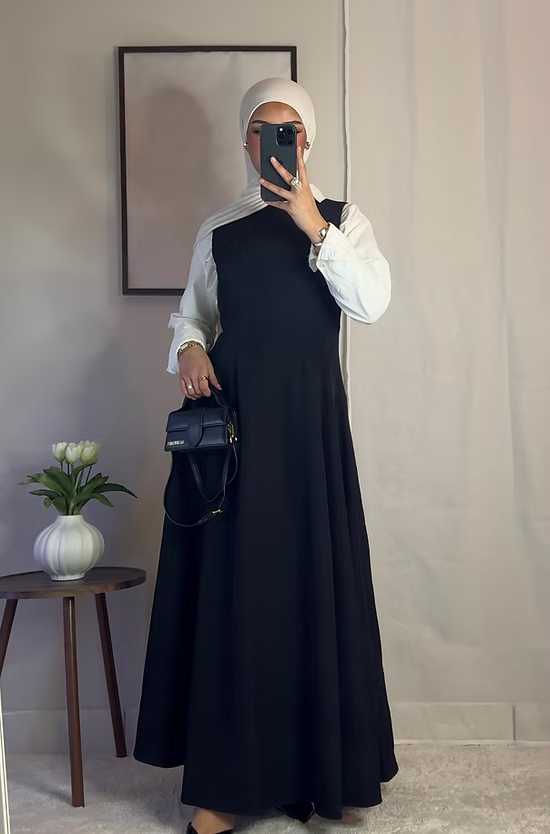 Robe classique sans manches - noir -