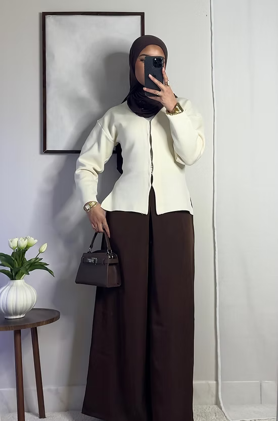 Cardigan cintré - écru -