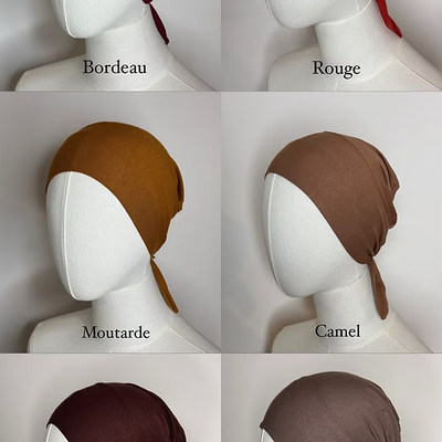 Bonnet coton à nouer - 18 coloris -