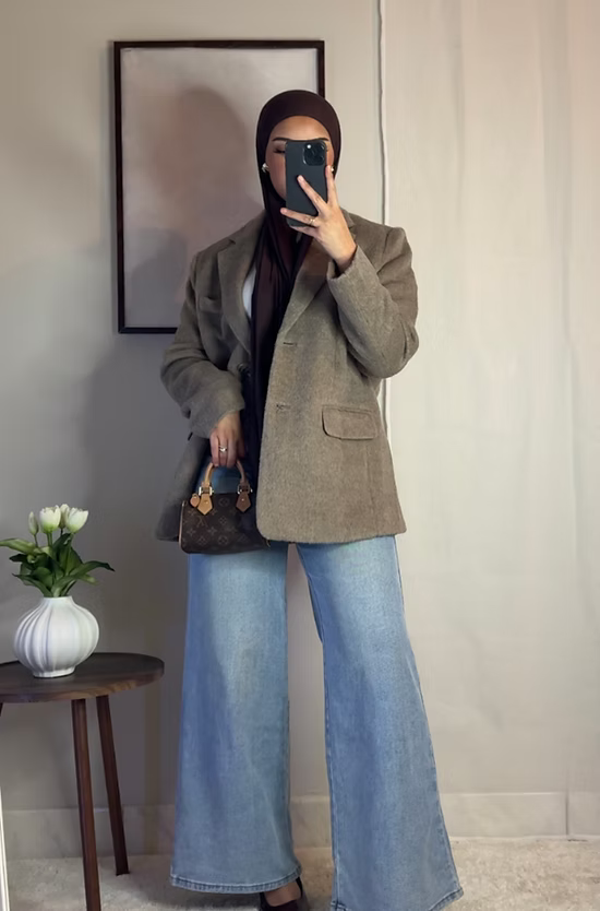 Blazer fourrure - taupe -