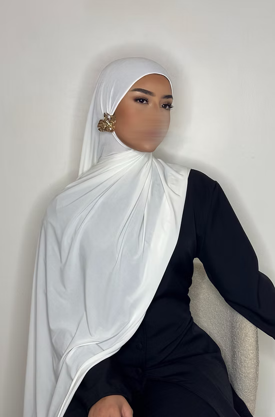 Hijab Jersey premium Luxe - blanc -