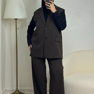 Blazer sans manches - café -