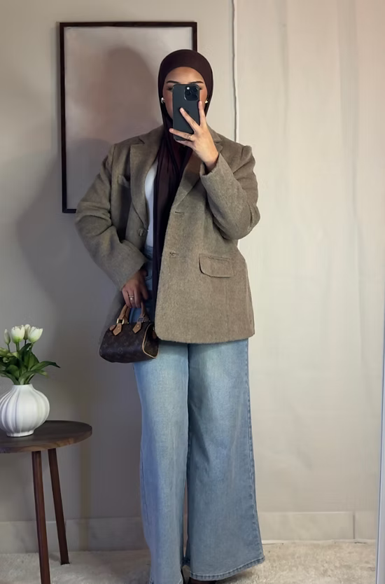 Blazer fourrure - taupe -