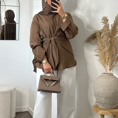 Pantalon tailleur long - blanc -