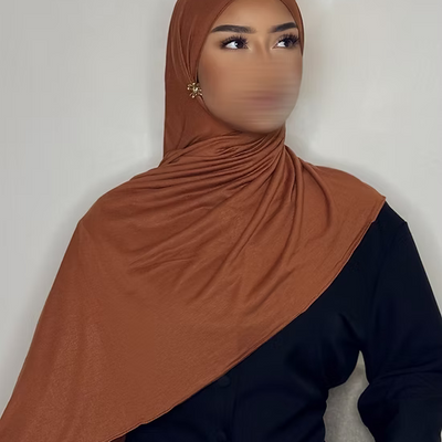 Hijab Jersey coton - rouille -