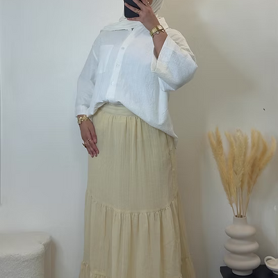 Jupe bohème - jaune -