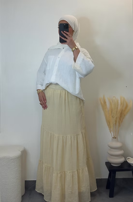 Jupe bohème - jaune -