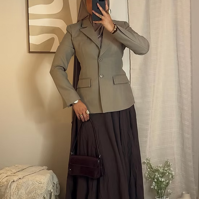 Blazer cintré - taupe -
