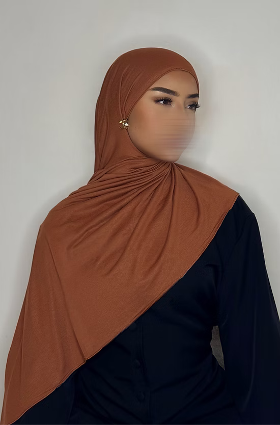 Hijab Jersey coton - rouille -